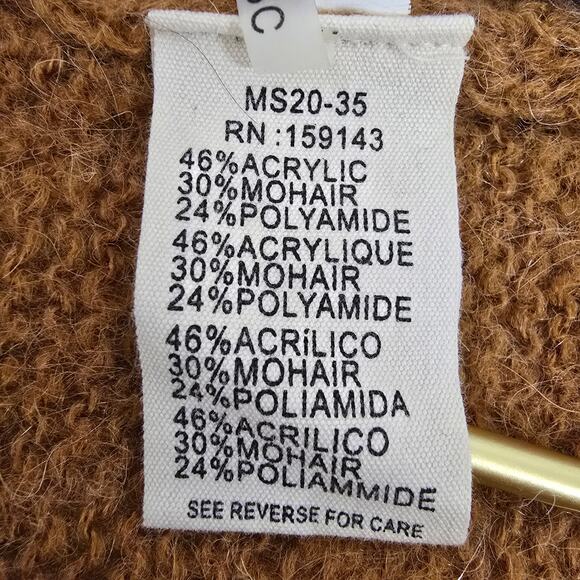 FRNCH Paris Sweater Mohair Blend Women M/ L Colorblock Ombre Stripe Crewneck - Picture 11 of 12